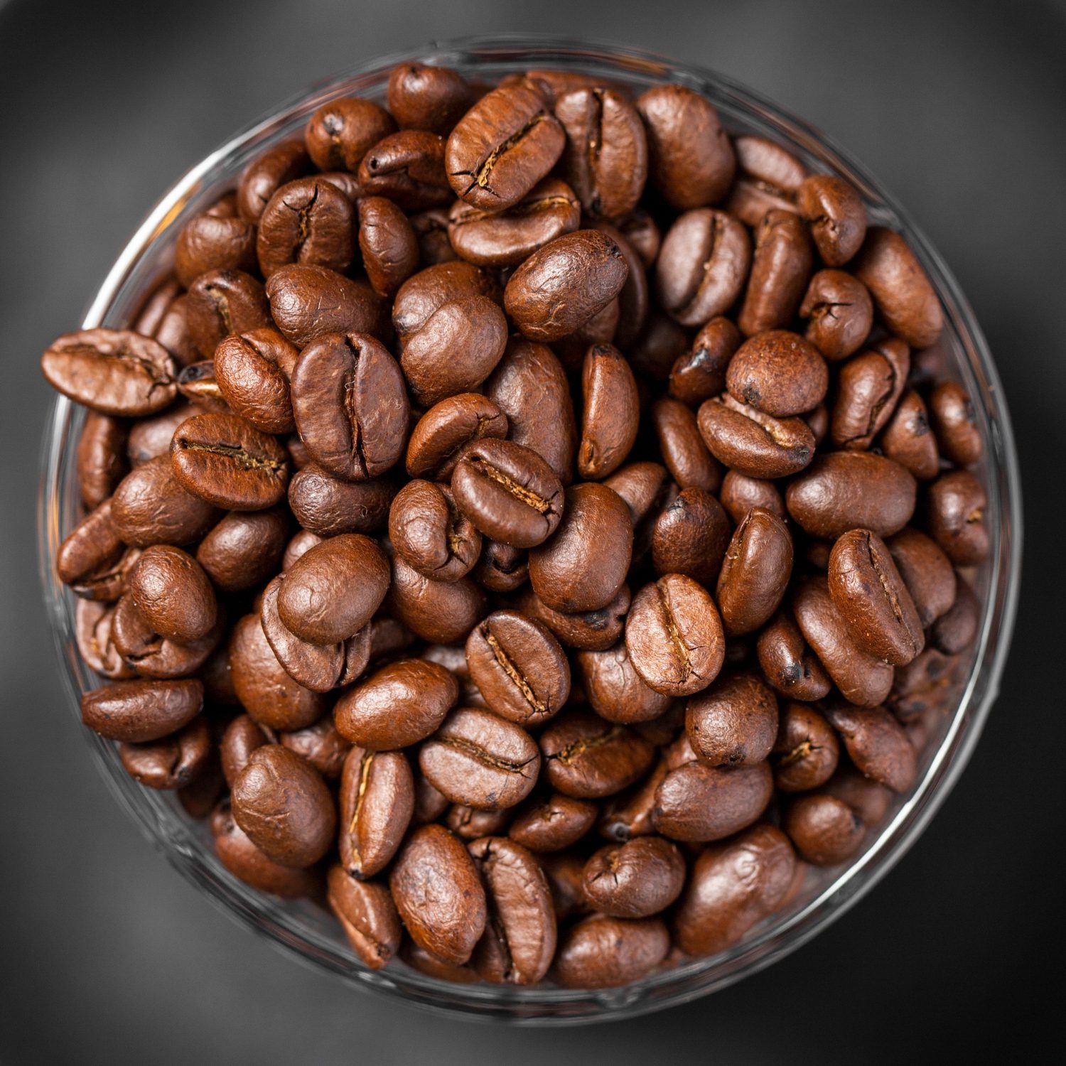 Close Up Coffee Beans Bowl